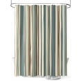 thumbnail image 1 of Boho Vertical Stripes Shower Curtain, Green Beige Simple Lines Waterproof Shower Curtain Set with 12 Hooks Lightweight Washable Fabric Shower Curtains for Bathroom 60x72 Inches, 1 of 6