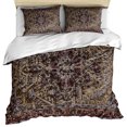 thumbnail image 1 of Boho Vintage Bedding 3 Piece Duvet Cover Set California King, Modern Geometric Abstract Art Aesthetics Soft Microfiber Comforter Cover with Zipper Closure & Pillowcases, FadeResistant Quilt Cover, 1 of 9