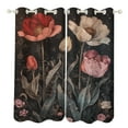 thumbnail image 1 of Boho Vintage Floral Curtains Watercolor Theme Window Curtains Grommet Blackout Drapes for Living Room Bedroom, 1 of 5