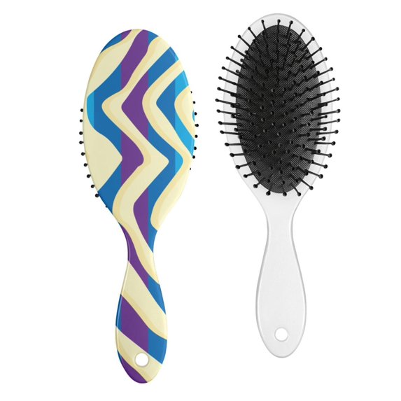 Boho Vintage Floral Hair Brush, Artistic Abstract Detangling Hairbrush, Retro Style Paddle Brush for Women Men Kids, Rustic Cushion Comb for Scalp Massage, All Hair Types, Gift-Ready Design