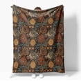 thumbnail image 1 of Boho Vintage Floral Print Blanket,Rustic Soft Flannel Lightweight Blanket,Brown/PeachPuff/Green Botanical Throw Blanket for Living Room Sofa Decor,Gifts Blanket for Women Girls All Seasons 50x60 inch, 1 of 6