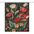 thumbnail image 1 of Boho Vintage Floral Shower Curtain Fabric Bathroom Decor with Hooks, 1 of 6