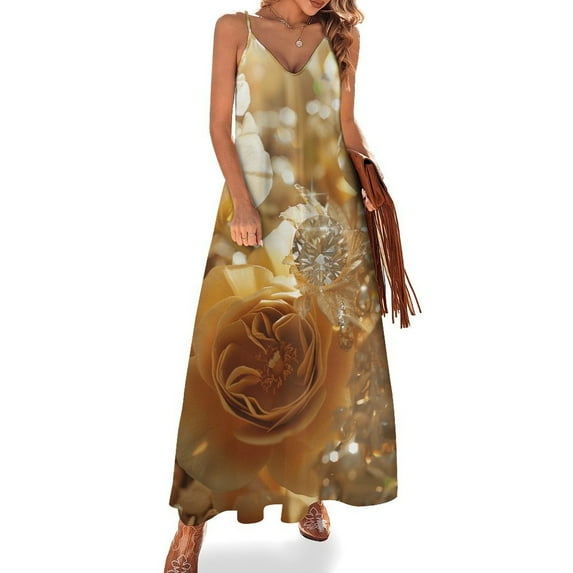 Boho Vintage Floral Sleeveless Dress Woman Fashion Long Dresses Women's Summer Suit Dress Summer 2025 Women