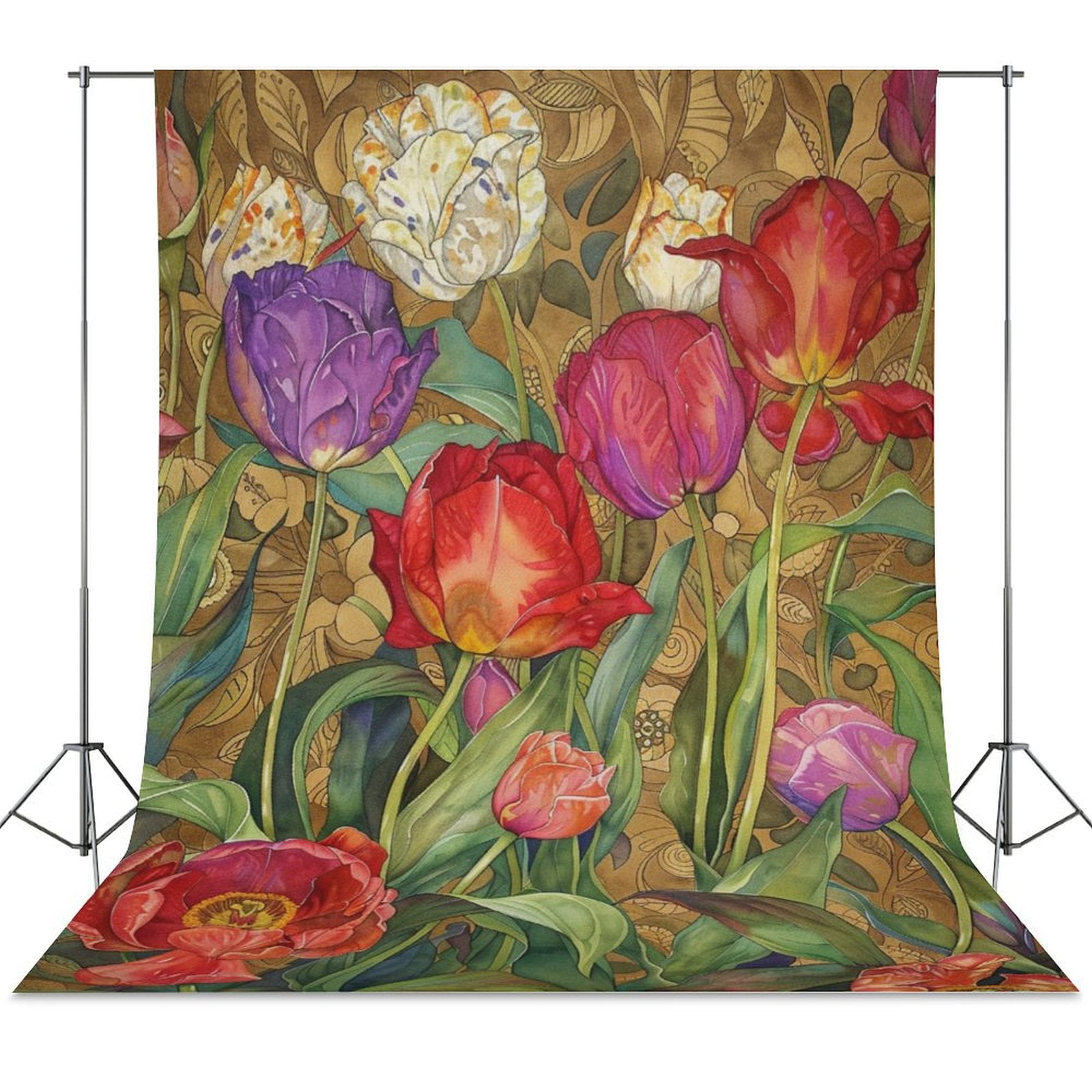 Boho Vintage Floral Spring Wall Backdrop Background Floral Backdrops ...