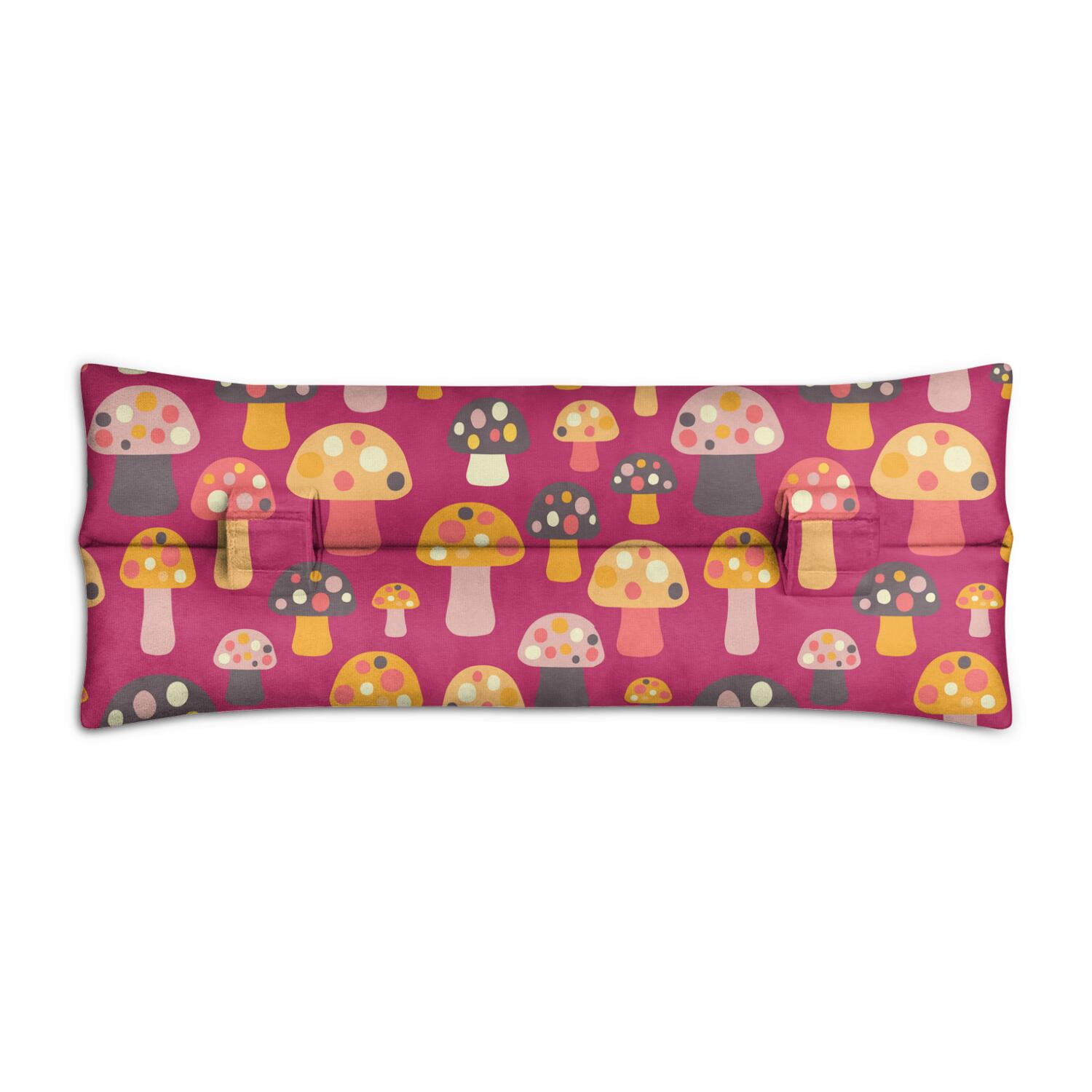 Boho Vintage Mushroom Seatbelt Pillow - Post-Surgery Comfort for Mastectomy Breast Surgery (Cottagecore Mushroom)