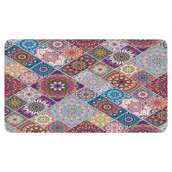Boho Vintage Pattern (6) Welcome Doormat for Indoor/Outdoor Entrance Boho Vintage Pattern (6) Decoration Door Mat Kitchen Door Mat Bedroom Doormat 17x30 Inch