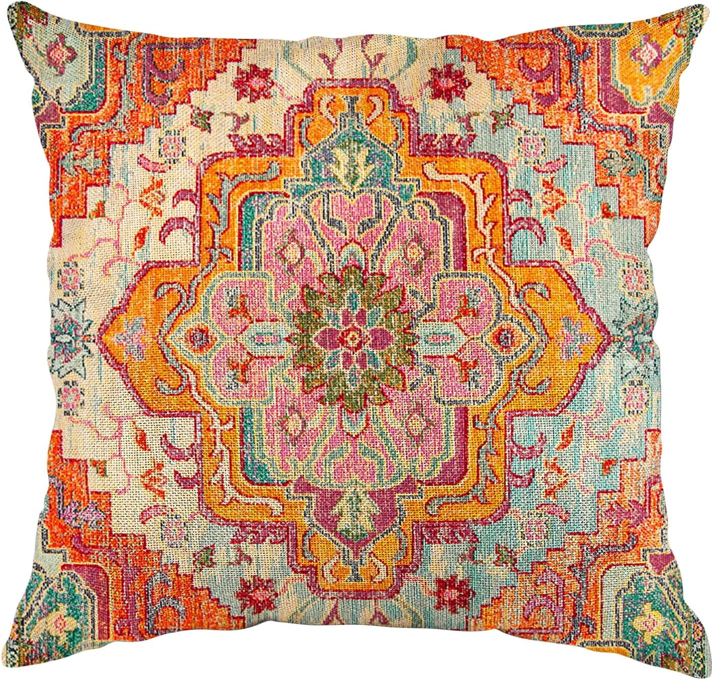 Boho Vintage Throw Pillow Cover Carpet Pattern Antique Ethnic