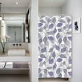 thumbnail image 1 of Boho Violet Leaves Bathroom Curtain Decor with Hooks for Bathroom Modern Leaves Decorative Bathroom Shower Curtain Set Waterproof Farmhouse Bathroom Curtain Shower Set 36x72 Inches, 1 of 6