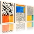 thumbnail image 1 of Boho Wall Art Prints - Framed Canvas Print Wall Art Set Color Blocks Abstract Mid Century Modern Wall Art Boho Decor, 1 of 11