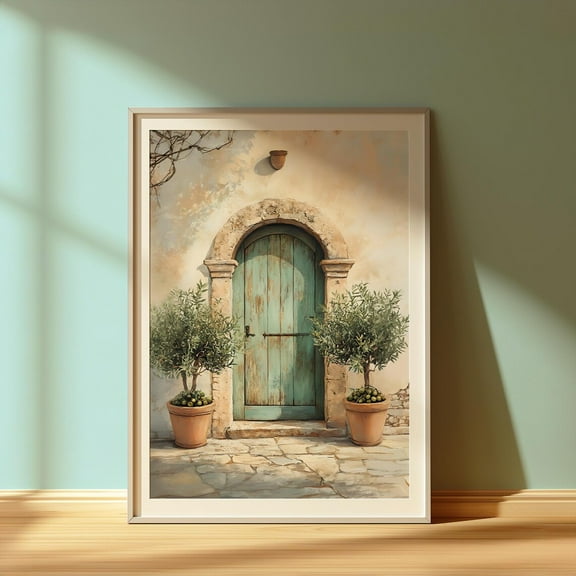 Boho Wall Art Prints - Rustic Mediterranean Door Print - Boho Wall Decor For Home - Retro Art With Neutral Tones - Boho Wall Art Wall Art, Modern Wall Decor, 8x12 UNFRAMED