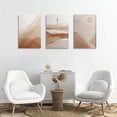 thumbnail image 1 of Boho Wall Art Set of 3,Sun and Moon Art Bible Verse Prints Minimal Desert Wall Decor Mid Century Modern Art Wall Decor Boho Minimalist Wall Art Christian Home Decor Boho Paintings Beige 12"x16", 1 of 6