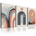 thumbnail image 1 of Boho Wall Art Set of 3, Mid-Century Modern Wall Art, Bathroom, Office (12"x16"), 1 of 6