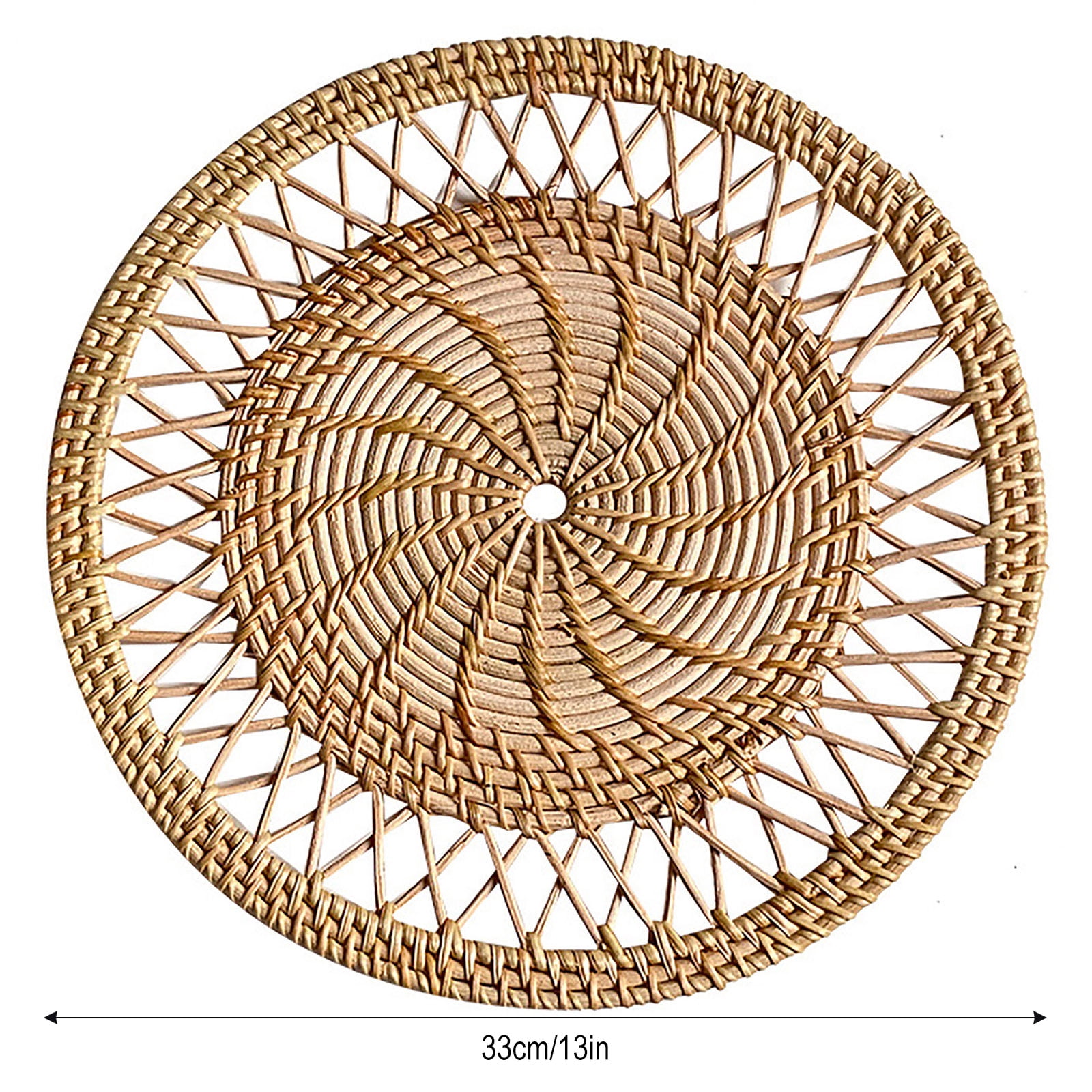 Boho Wall Basket Decor ,Seagrass Rattan Wicker Wall Decor , Round