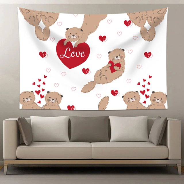 Boho Wall Decor For Bedroom Tapestry Valentine's Day Background Cloth