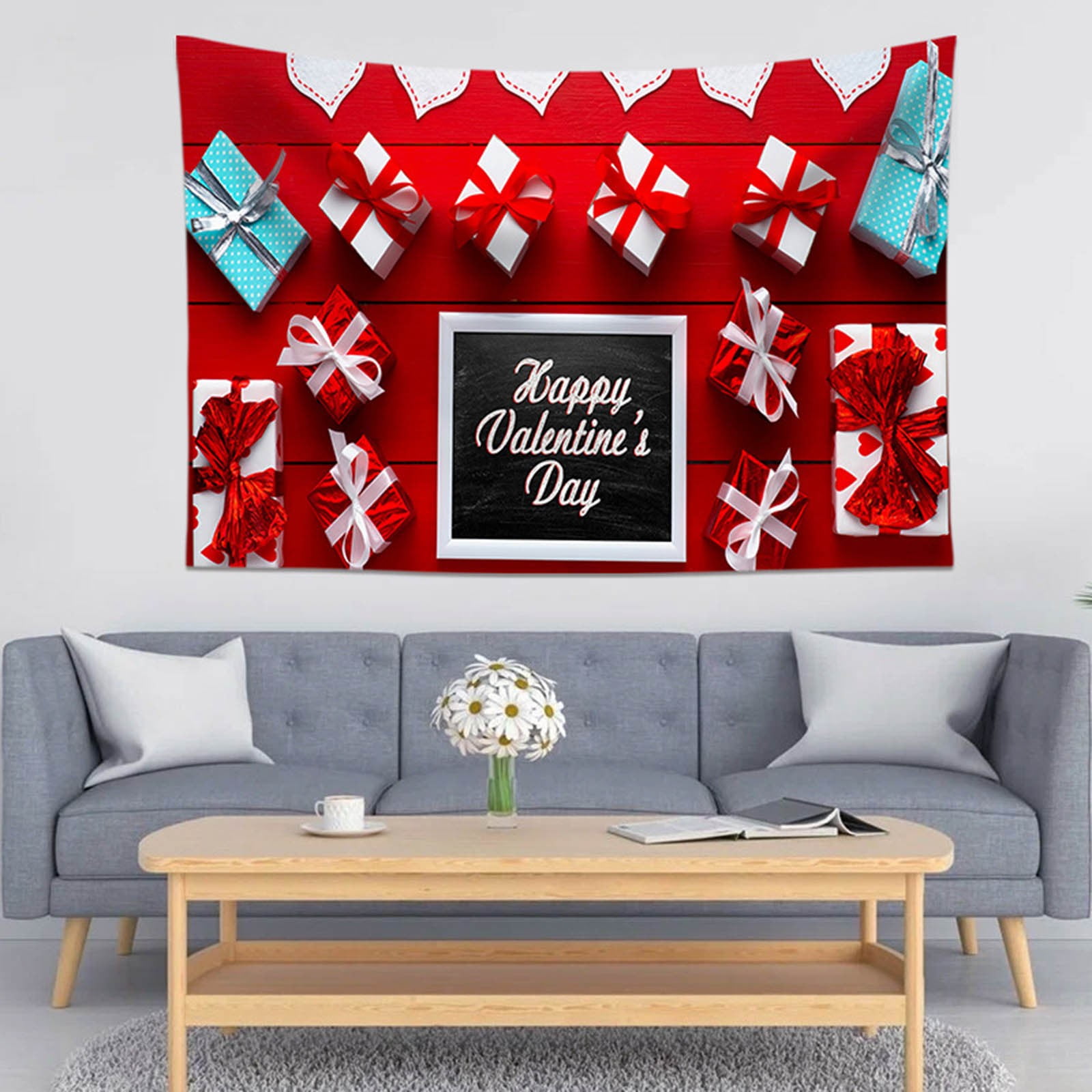 Boho Wall Decor For Bedroom Tapestry Valentine's Day Decorations Scene