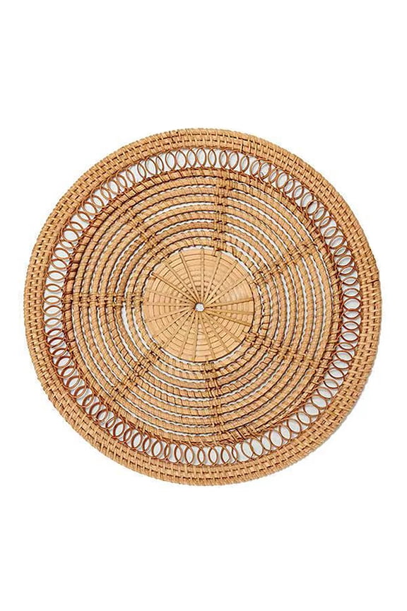 Boho Wall Decor ,Hanging Wall Basket, Natural Rattan Wicker Woven Wall Basket Deco Wall Art, Easy To Hang, for Living Room, Bedroom, Dining Room, Hallway