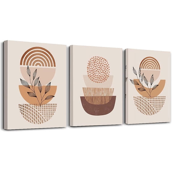 Boho Wall Decor Living Room Canvas Wall Art For Bedroom Minimalist Abstract Wall Paintings Roomwall Decorations For Kitchen Abstract Prints Office Wall Pictures Bathroom Home Decoration 3 Piece Set