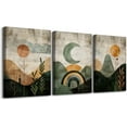 thumbnail image 1 of Boho Wall Decor for Living Room Canvas Wall Art for Bedroom Office Wall Decorations Abstract Wall Paintings Geometry Landscape Wall Pictures Artwork Modern Home Decor 3 Piece Ready to Hang, 1 of 6