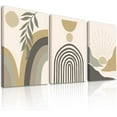 thumbnail image 1 of Boho Wall Decor Sage Green Wall Posters & Prints, Mid-Century Modern Wall Prints Boho Wall Art Set of 3 Framed Boho Wall Art Decor, Canvas Prints Artwork for Living Room, Bedroom, Bathroom, 1 of 6