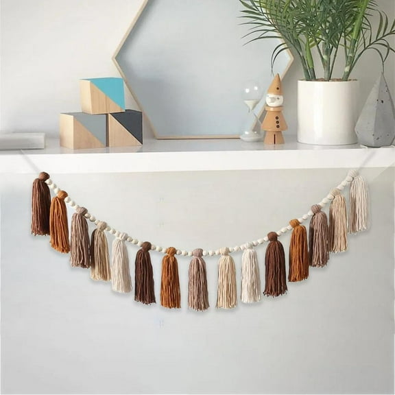 Boho Wall Tassel Garland Hanging Living Room Bathroom Decor For Nursery Shower Decoration Party Kids Birthday Bedroom Baby