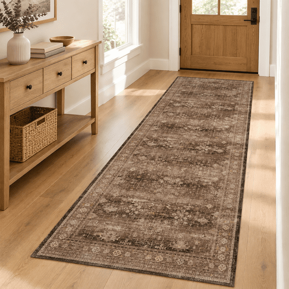 Boho Washable 2x8 Long Rugs For Hallway Non Sfront Door Runner Indoor ...