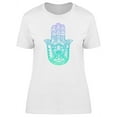 thumbnail image 1 of Boho Watercolor Hamsa Hand T-Shirt Women -Image by Shutterstock, Female Medium, 1 of 2