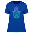 thumbnail image 1 of Boho Watercolor Hamsa Hand T-Shirt Women -Image by Shutterstock, Female XX-Large, 1 of 2