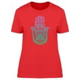 thumbnail image 1 of Boho Watercolor Hamsa Hand T-Shirt Women -Image by Shutterstock, Female x-Large, 1 of 2