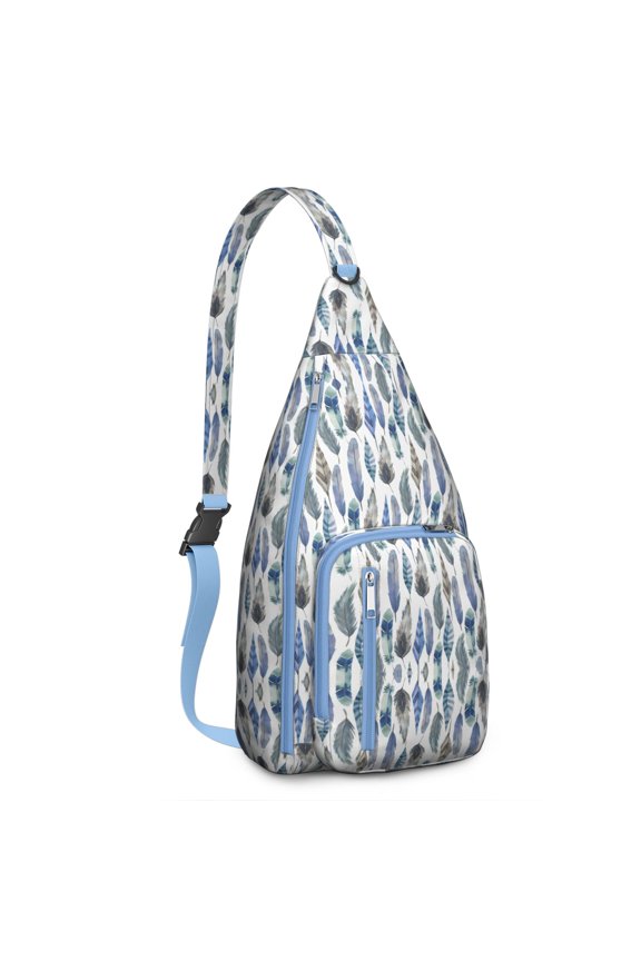 Boho Waterproof Daypack - Small Vintage Inspired Sling Bag with Ethnic Tribal Prints Adjustable Strap for Women