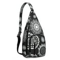 thumbnail image 1 of Boho Waterproof Hiking Sling Backpack for Women – Retro & Rustic Lightweight Crossbody Bag with Adjustable Strap, Floral Chest Bag for Travel, Outdoor Adventures & Everyday Use, 1 of 4