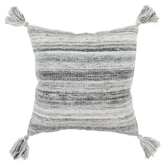 Boho Weave Indoor & Outdoor Throw Pillow, Charcoal & Gray