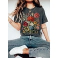 thumbnail image 1 of Boho Wildflowers Cottagecore Shirt, Whimsigoth, Plant Shirts, Floral Shirt TH260512, 1 of 5