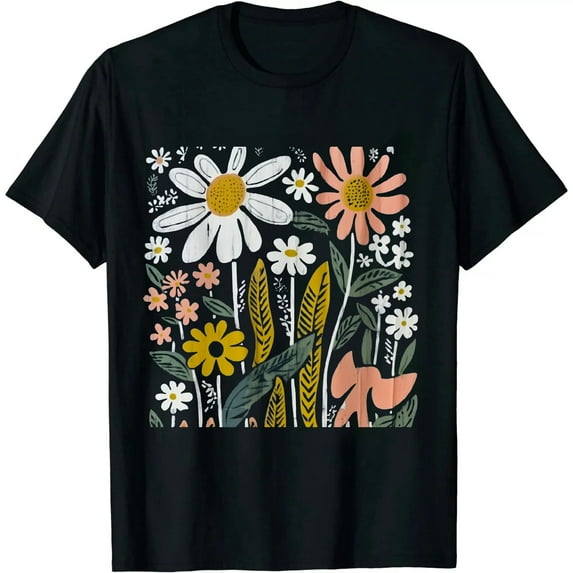 Boho Wildflowers Floral Nature Flower For Women Nature Lover T-Shirt