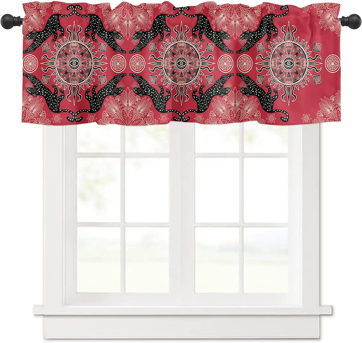 Boho Window Curtain Valance for Kitchen Windows/Bathroom/Living Room ...