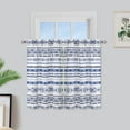 thumbnail image 1 of Boho Window Curtain1 Panel Geometric Printed Pattern Kitchen Curtains Bohemian Modern Tribal Folk Kitchen Valance for Home Decor, Navy, 26 x 24 Inch, 1 of 5
