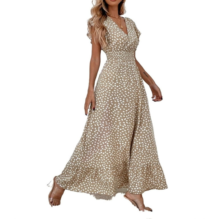 Elegant Animal Print Without Belt V Neck Irregular Dress Dresses(6 Colors) Elegant Animal Print Without Belt V Neck Irregular Dress Dresses(6 Colors)