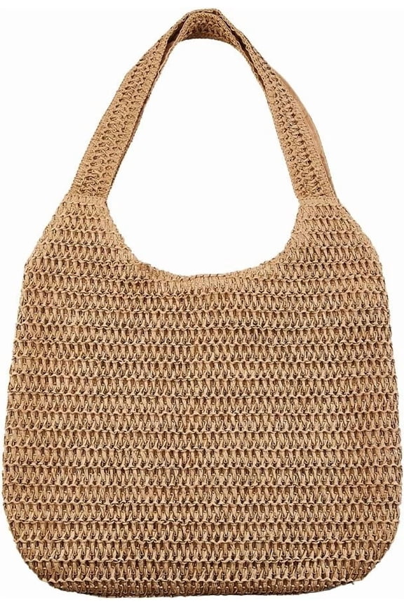 Boho Women's Straw Knitted Bag Crossbody Strap Tote Bags Rectangle Peru Natural Knitted Bag with Polyester Inside for Summer Vacations Travel Beach Rest Time Women colorful