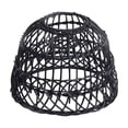 thumbnail image 1 of Boho Woven Pendant Light Shade, Handmade Rattan Lampshade for Ceiling Lamp, Natural Cane Hanging Light Cover for Kitchen Island Bedroom Decor 6x8 inch Black, 1 of 5