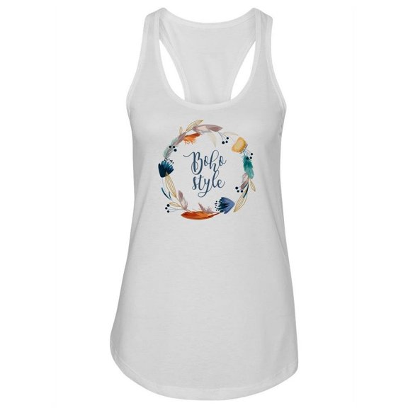 Boho Wreath Racerback Tank Women -Image by Shutterstock, Female Medium