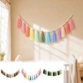thumbnail image 1 of Boho Yarn Tassel Garland,150cm Macrame Fringe Bunting with Wooden Beads,Colorful Wall Hanging Decor for Nursery,Bedroom,Fireplace Mantel And Baby Shower Party Styling, 1 of 8