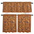 thumbnail image 1 of Boho Yellow Flowers Kitchen Curtains Sets for Windows 36 Inch Length, Spring Abstract Watercolor Floral Leaf Rod Pocket Window Treatments Tier Curtains and Valances Set for Bedroom/Bathroom, 1 of 8