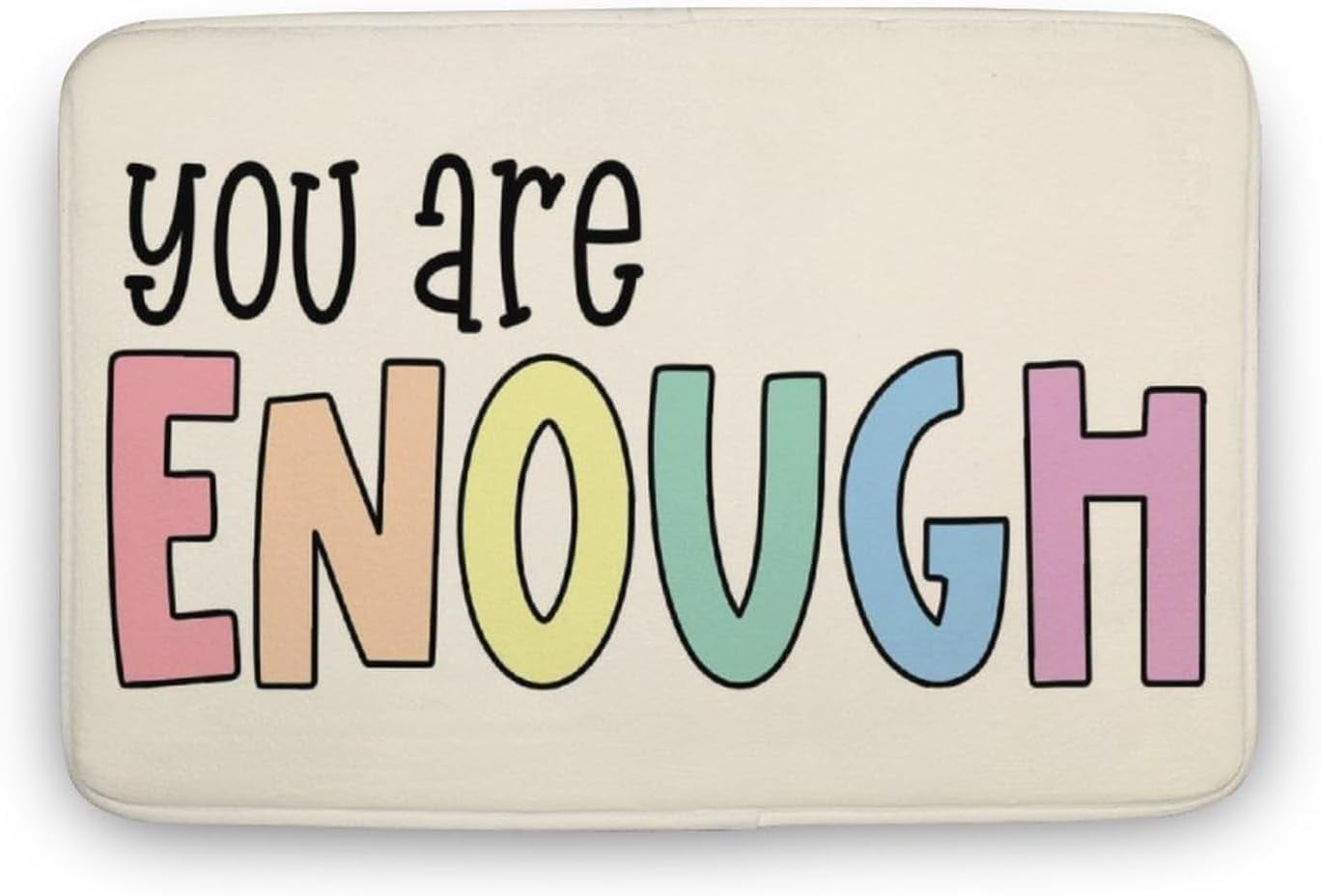 Boho You are Enough Door Mat Non Slip Doormat Front Door Rug