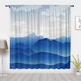 thumbnail image 1 of Boho art curtains, Modern minimalist abstract Blue ink painting Window Curtains, Blackout Curtains Window Drapes Bedroom privacy Decor(Rod Pocket), 1 of 5