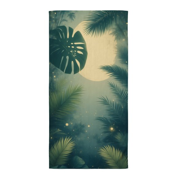 Boho beach towels a tropical background with palm trees and a full moon best beach towel beach towel extra large toalla microfibra pool towels