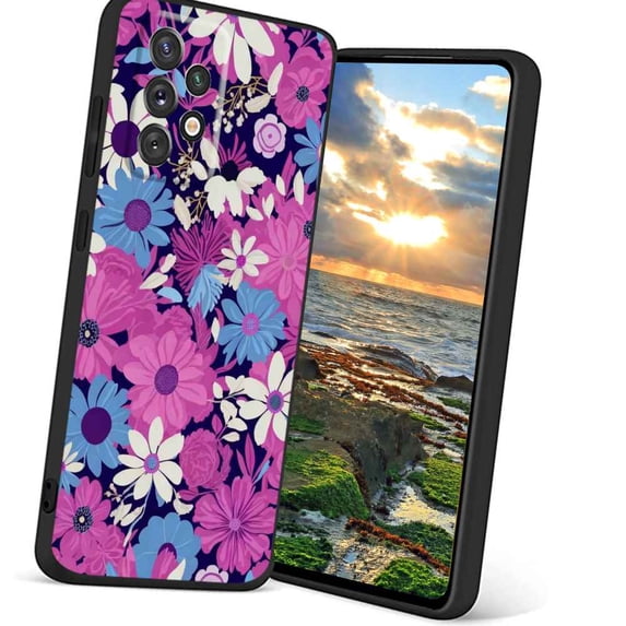 Boho-floral-MagSafe-Retro-floral-and-Dark-enchanted-forest-nature-plants-goth-m-33 Phone Case, Degined for Samsung Galaxy A72 5G Case Men Women, Flexible Silicone Shockproof Case for Samsung Galaxy A