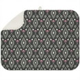 thumbnail image 1 of Boho floral drying pad 18x24 Inch in microfiber, washable and decorative, great for drying pots, utensils, and cutlery, 1 of 5