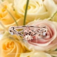 thumbnail image 1 of Boho & hippie 1.10 Carat Pear Cut Morganite And Diamond Moissanite Unique Engagement Ring, Wedding Ring, Inspired And Branch Ring in 10k Solid Rose Gold, Gift For Her, Surprise, Anniversary Ring, 1 of 3
