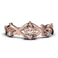 thumbnail image 1 of Boho & hippie 1.10 Carat Pear Cut Morganite And Diamond Moissanite Unique Engagement Ring, Wedding Ring, Inspired And Branch Ring in 10k Solid Rose Gold, Gift For Her, Surprise, Anniversary Ring, 1 of 3