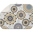 thumbnail image 1 of Boho kitchen drying mat 18x24 Inch with vibrant floral designs and thick microfiber layers, perfect for drying heavy cookware, 1 of 5
