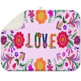 thumbnail image 1 of Boho kitchen drying mat 18x24 Inch with vibrant floral designs, plush microfiber fabric, perfect for countertops and drying racks, 1 of 4